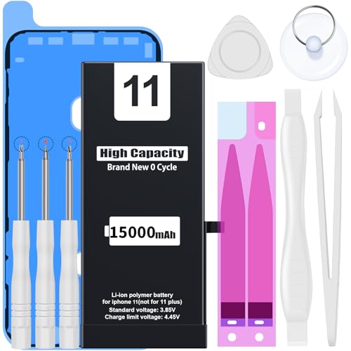 EMNT Battery for iPhone 11 (2025 New Version), (Model:A2111, A2221, A2223) High Capacity Than Others Replacement Battery with Complete Repair Tool Kit and Instructions S.