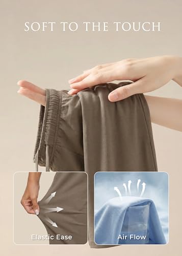 Image of HEARTNICE Womens Soft Pajama Shorts Lounge Bermuda Shorts Casual Knee-Length Sleep Shorts