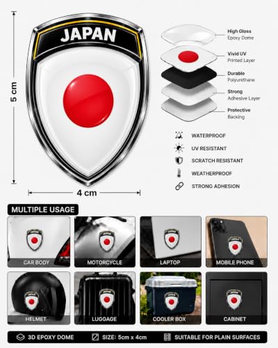 HAM-Hash 2 x japońska naklejka 3D, emblemat żelowy JDM, samoprzylepna, wodoszczelna, do samochodu, motocykla, lodówki