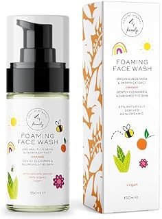 The Natural and Organic Family Kids Foaming Face Wash - Clean and Gentle Face Wash for Kids and Preteens - Made in the UK