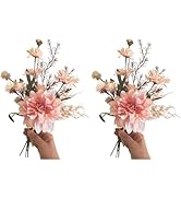 Amazon.co.jp: upFRAME 造花 花束 フェイクブーケ くすみカラー