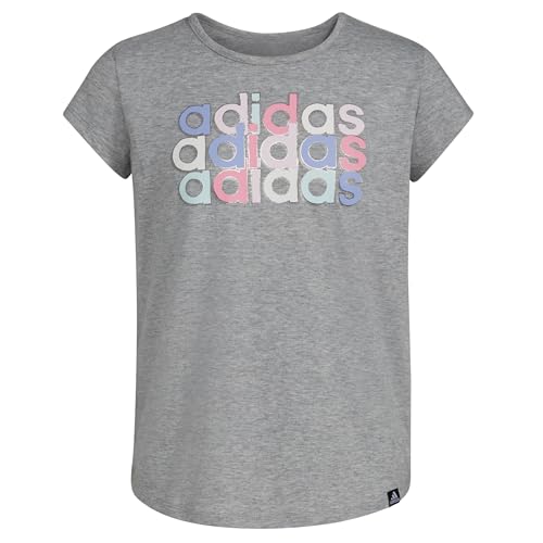 Image of adidas Girls' Short Sleeve Scoop Neck Tee T-Shirt