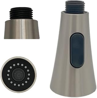 Kitchen Faucet Head Replacement Simple Kitchen Sink Faucet Parts Kitchen Faucet Head G 1/2 Pull Down Faucet Spray Head Movable Kitchen Tap Head Faucet Sprayer Water (Brushed Nickel-2 models)