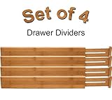 Lipper Bamboo Kitchen Drawer Dividers, - Adjust From 22