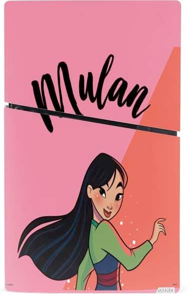 Skinit Decal Gaming Skin Compatible with PS5 Slim Digital Edition Bundle - Officially Licensed Disney Princess Mulan Art Design