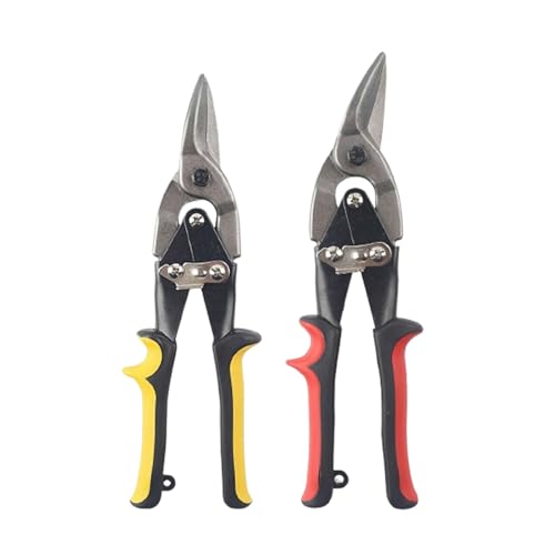 2025 New Aviation Snip Set, Left and Right Cut Regular Tin Cutting Shears (Yellow+Red)