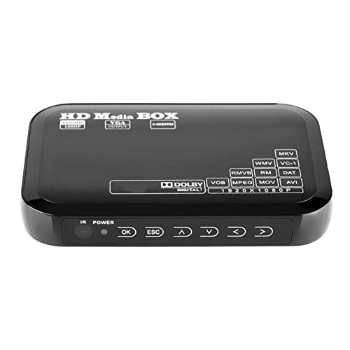 Full HD, 110 240V 1080P Media Player Box Mediaplayer HDMI USB Unterstützung MMC RMVB MP3 AVI MKV (EU)