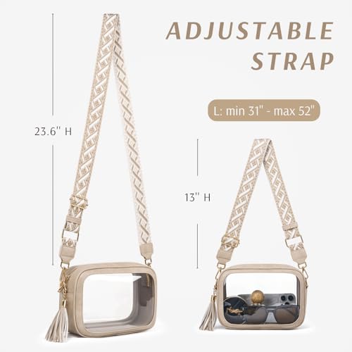 Image of Unilily Clear Bag for Stadium Events, Clear Purse Stadium Approved Crossbody Bag for Concerts Sports Festivals Events Women