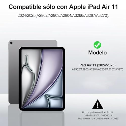 Funda teclado iPad Air 11 para estudiar y trabajar en movilidad con teclado extraíble Ñ 2