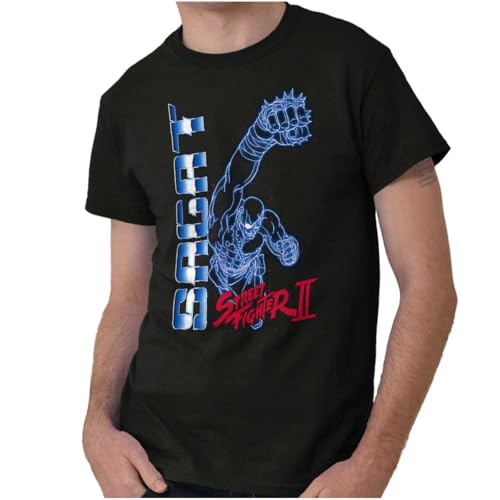 Street Fighter II Sagat Neon Sign Graphic T Shirt Men or Women