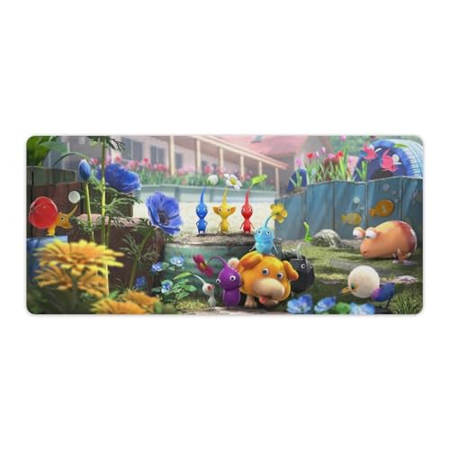 ピクミン マウスパッド 大型 可愛い ゲーミングマウスパッド 光学マウス対応 超大型マウスパッド ゲーミング 装飾用デスクマウスパッド 個性的 防水 滑り止め 快適操作性 人気 漫画 プレゼント 40x90cm