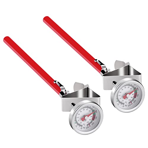 Comparison: Best Milk Frothing Thermometer 7 Efengcook 2 Pack Instant Read Pocket Milk Frothing Thermometer with1 inch Dial 5 inch Probe Clip,Best Instant Read Food for The Coffee Drinks,Chocolate Milk Foam (Color Dial)