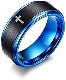 Custom Engraving Men's Tungsten Carbide Ring Wedding Engagement Promise Universary Ring for Men,Men's Jewelry Gift