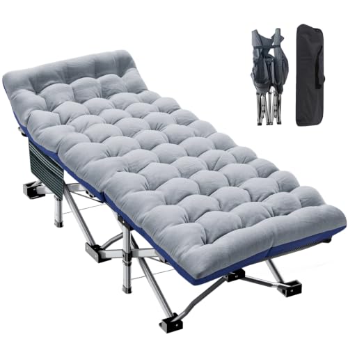 ABORON Camping Cot for Adults, 28 in Wide Folding Bed with M...