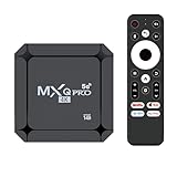 MXQ Pro 5G Android 14.0 TV Box 2025 Upgraded Ram 2GB ROM 16GB Dual Band 2.4G/5.8GHz WiFi6 BT5.0 4K AV1 USB 3.0 Ultra HD Voice Control Smart Home Player