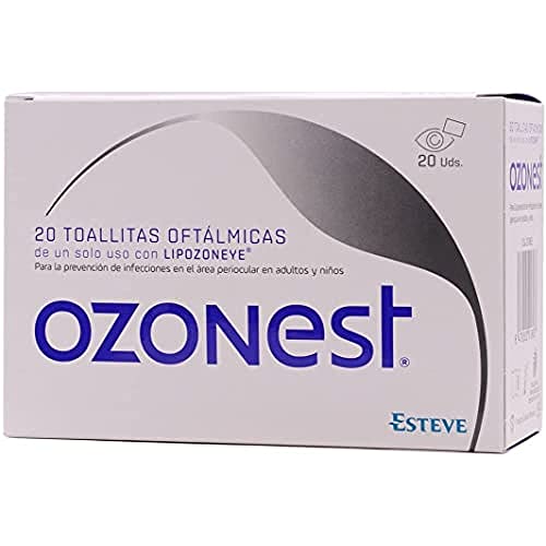 ESTEVE PHARMACEUTICALS S.A. Ozonest Toallitas Oftalmicas | Elimina Secreciones Y Residuos | Previene Infecciones | 20 Es, Blanco