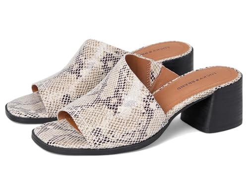 Mules asymétriques Lucky Brand avec talon stable Jamira blanc multicolore 37.5