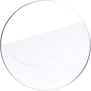 DOITOOL 4pcs Round Acrylic Sheet Sheer Panels Blank Keychain Clear Glass Plates Clear Round Acrylic Board Acrylic Circle Rounds Clear Glass Cutting Board Acrylic Sheet Clear Acrylic Sheets