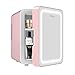 Produktbild Olvy Kosmetik Kühlschrank 4 Liter, Tragbarer Mini Kühlschrank mit LED Spiegel, Klein Skincare Fridge, Kühl und Heiß für Zimmer, Rosa
