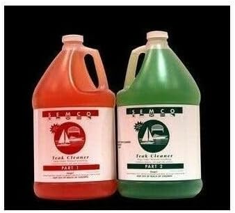 WholesaleTeak Semco Teak Wood 2 Two Part Cleaner Treatment Sealer Remover (Gallon)