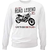  Teesandengines Men\'s Moto Guzzi V7 Cafe` Racer White Sweatshirt Size Medium