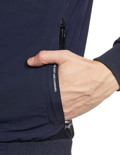 Image of Qube By Fort Collins Men's Regular Fit Windbreaker Jacket - All-Weather & Winter Protection, Lightweight & Windproof