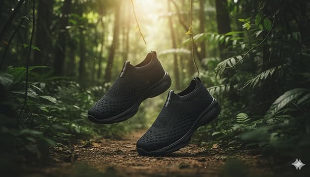 Image of Kraasa Trial Running Shoes with Lightweight Memory Insole | Breathable, Anti-Skid Knit Sneaker, Walking & Gym Shoes