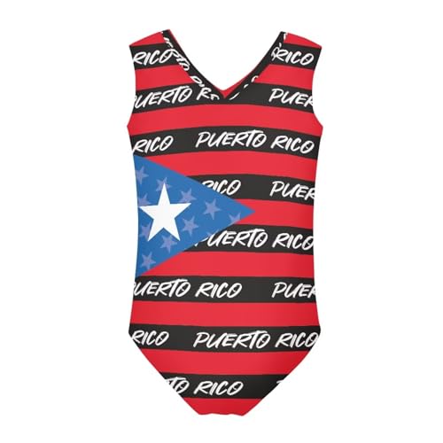 Image of Cartoon Pattern Kids Girls Bathing Suits One Piece Swimsuit Soft & Quick Dry, 5-14Years
