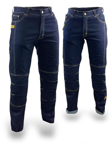 TLA KP024 Jean Moto Stretch Homme avec Protections CE | Pantalon Moto Jeans Renforcé | Pantalons Jeans Moto et Scooter | Vêtements de Moto