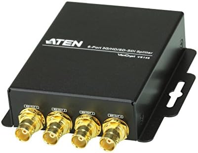 Aten VS146 57738B Video Splitter 3G-SDI 6 Port Splitter – Black
