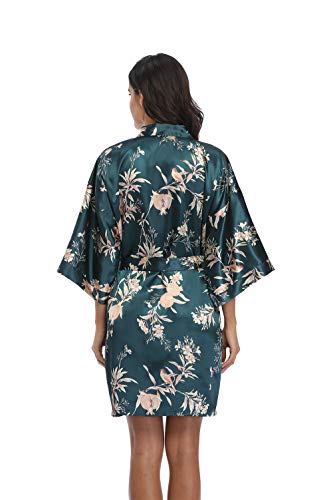 Image of Women's Pure Short Silky Robes Bridesmaid Bride Party Satin Robes Sleepwear