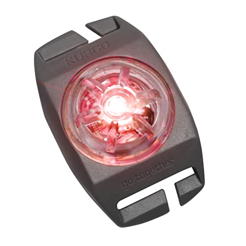 Kurgo Badge LED Lumineux et stroboscopique clipsable RSG Molle pour Chien, pour balades Nocturnes Plus sécurisantes, Résistant à l'eau Cover