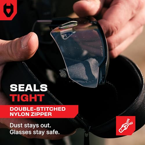 NoCry Glasses Case Hard Shell with Velvet Lining, Reinforced Zipper & Belt Clip — Protective Sunglasses or Eyeglass Case for Sunglass or Safety Glasses, Perfect Storage for Travel — For Men and Women - image 5
