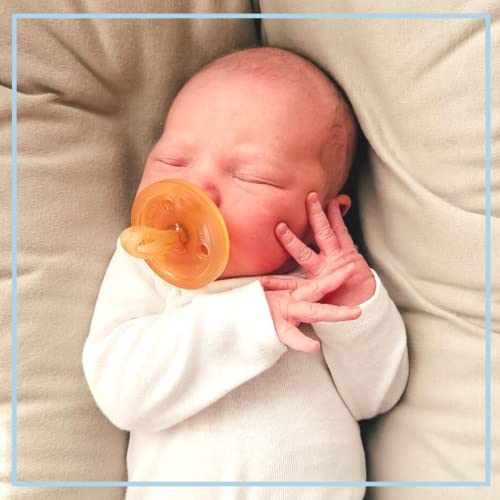 Zoë B Organic Symmetrical - Shorter Nipple Less Gagging - Small Newborn - Natural Rubber Pacifier thumb #1