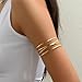 Gold & Silver Arm Cuffs - Women's Dainty Adjustable Bangle Fashion Jewelry