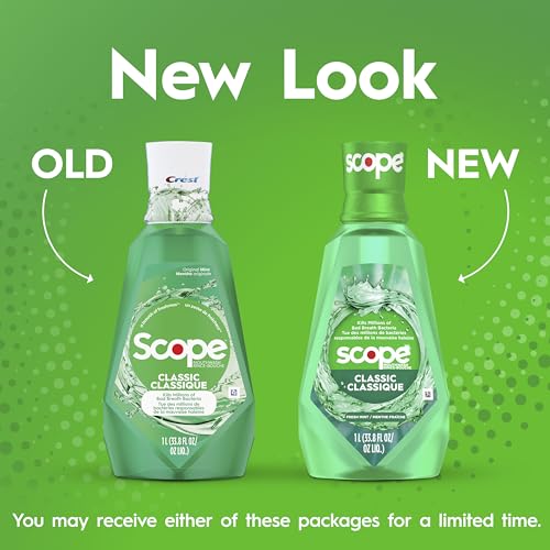 Image of Crest Scope Classic Mouthwash, Original Formula, 500 Ml, 4 Count