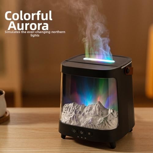 Diffuseur d'aromathérapie Aurora Flame blanc avec télécommande et humidificateur USB - 7
