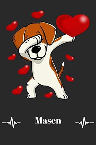 Masen Gifts Lined Notebook/Journal 120 Pages University Graduation gift: Funny Blank Journal For Personalized Dabbing Dog Family First Name Middle ... Gift, 120 Pages, 6x9, Soft Cover, Matte