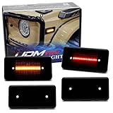 iJDMTOY Black-Out Smoked Lens Amber Front & Red Rear Full LED Strip Side Marker Light Kit Compatible With 2002-14 Mercedes W463 G-Class G500 G550 G55 G63 G65 AMG
