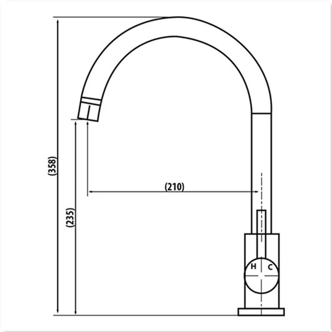Placa de Armadura de Oro Cepillada para Instalar Grifo de Fregadero de una Sola Manija, Agua Fría Y Caliente de un Solo Agujero, Boquilla Giratoria de 360 Grados 6204Pg, TOMRAIN, 6.204 piezas,