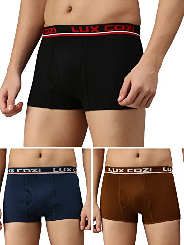 Image of Lux Cozi Bigshot Men's Cotton Semi Long Trunk (Pack of 3)