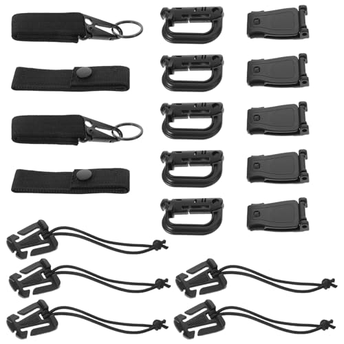 Kit táctico con clips de tubo de hidratación y hebillas elásticas antideslizantes para mochila