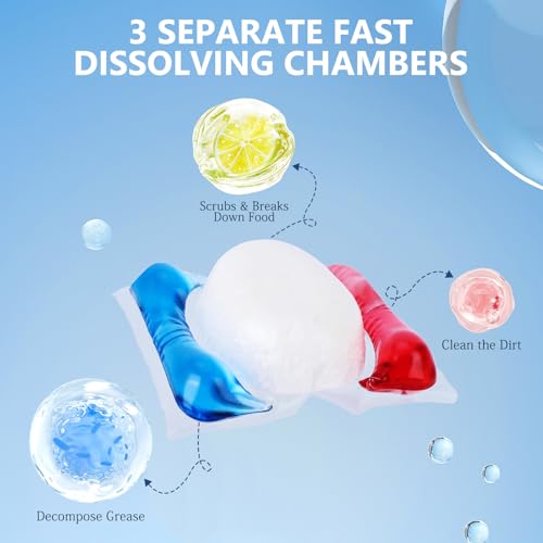 Image of 400 Count Dishwasher Pods, No Pre-Rinse Dishwasher Detergent Soap On Stain and Grease, Leaving a Virtually Spotless Shine,Dishwasher Detergent for Deep Cleaning