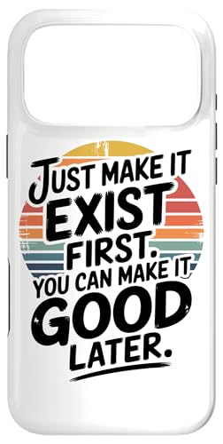 Retro Idea Just Make It Exist �N���G�C�e�B�u�Ȉ��p �X�}�z�P�[�X iPhone 17 Pro Max �p