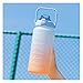 Butelka na wodę 2L Duża pojemność Butelka wodna ze skali Słomy Przejrzysty Spacer Gradient Space Cup do Fitness Sport Outdoor (Color : B-blue, Size : 2000ML)