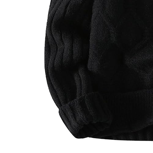 Mens Cable Knit Vintage Chunky Sweater Loose Casual Knitted Sweater Twisted Textured Crewneck Knitted Top4