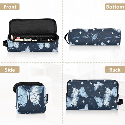 Bolso organizador Butterfly Starry Navy para herramientas de cabello como planchas, rizadores y accesorios, con tapete resistente al calor, portátil para mujeres miniatura 5