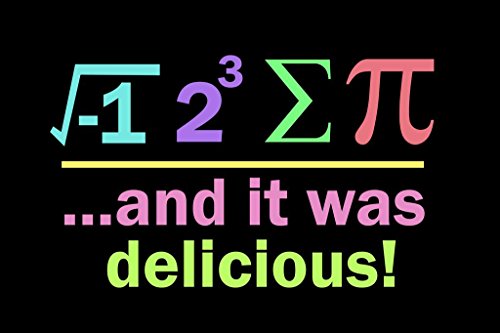 Image of Pi Poster Math Posters For Middle School Classroom I Ate Sum Pi Black Science Formula Chart Supplies Cool Wall Art Print Poster 36x24