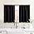 RYB HOME RV Camper Door Window Curtains -Blackout Privacy Curtains & Drapes for Bathroom Bedroom Kitchen Portable Travel Trailer Small Window Decor, W 34 x L 24, Black, 2 Panels