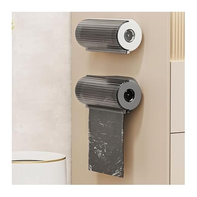 3 Pieces Trash Bag Holder Wall Mounted - Plastic Grocery Bag Dispenser Storage Box for Kitchen Bathroom Office - 16x7.5x8.5cm Organizer with Adhesive Tape (Gray/Black/White)